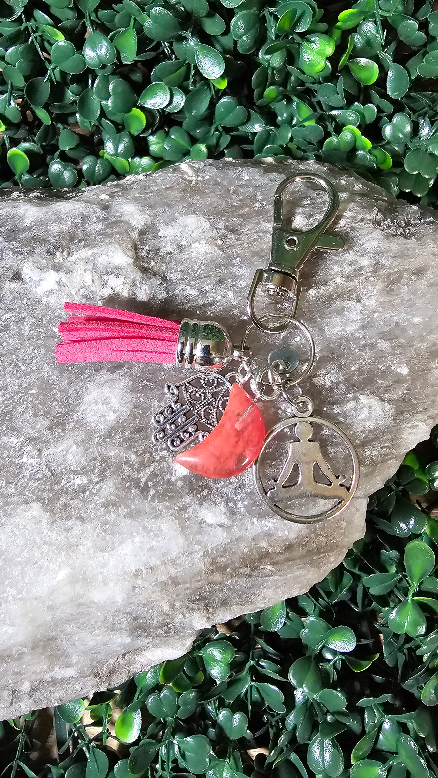 Cherry Quartz- crystal moon vibes charm