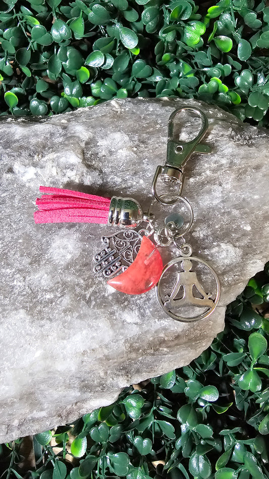 Cherry Quartz- crystal moon vibes charm