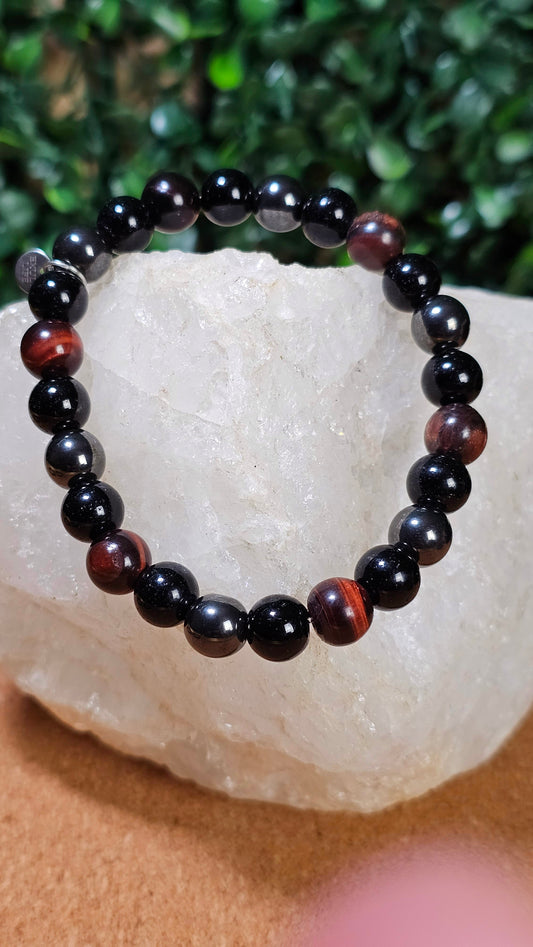 Red Tigers Eye - Triple Protection Bracelet