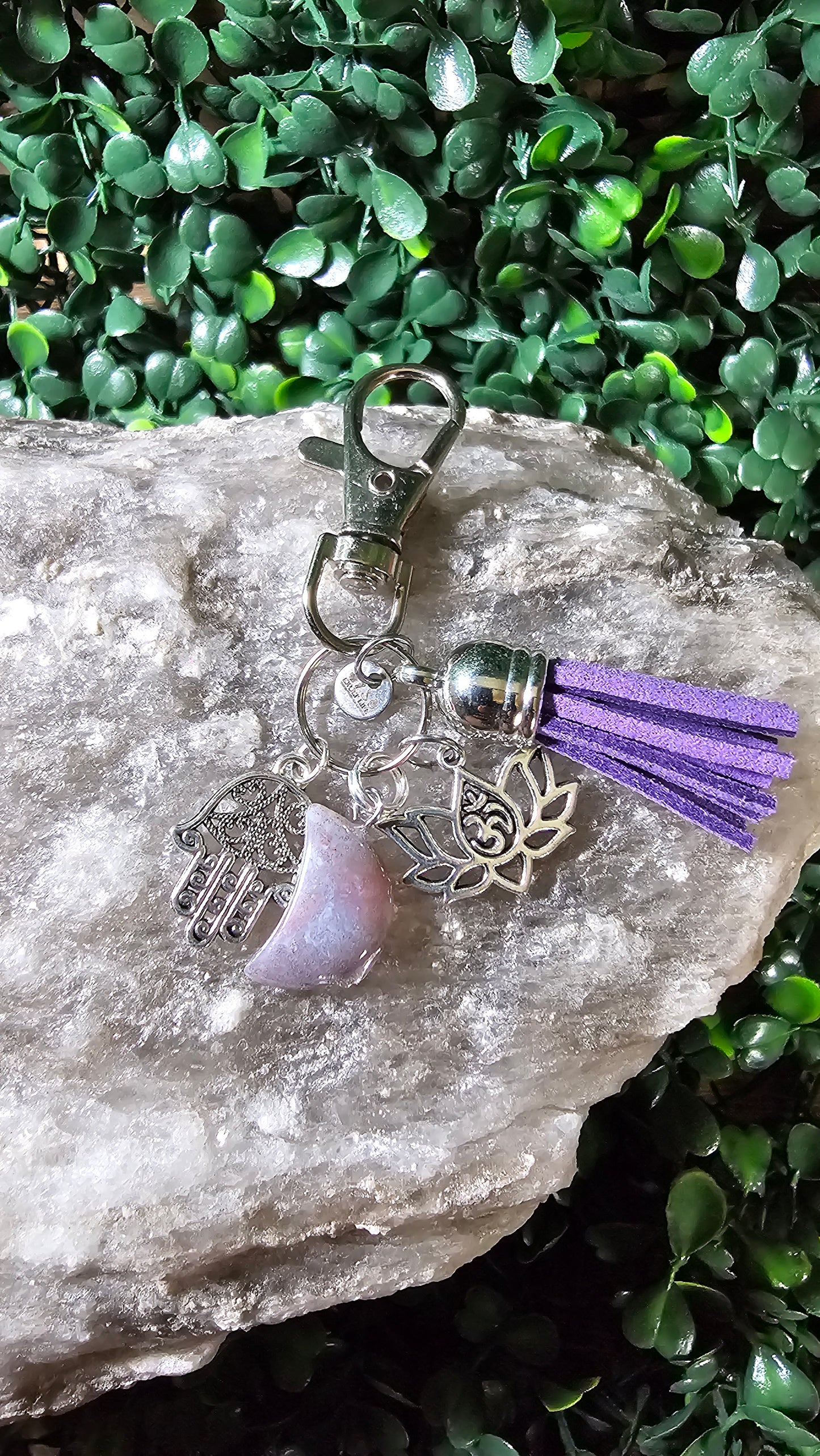 Flower Agate - crystal moon vibes charm