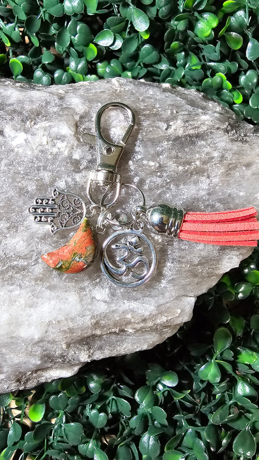 Unakite - crystal moon vibes charm