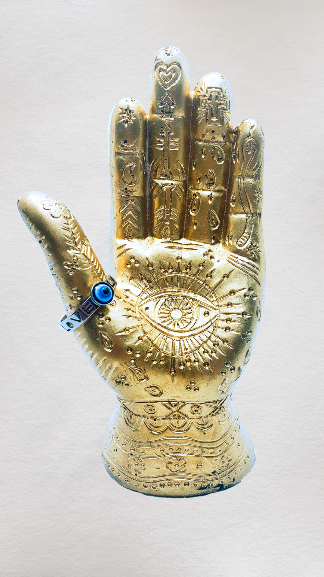 Silver Stainless Steel Love Ring